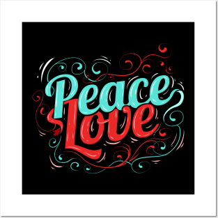 Peace and Love Hippie Human LGBTQ Posters and Art